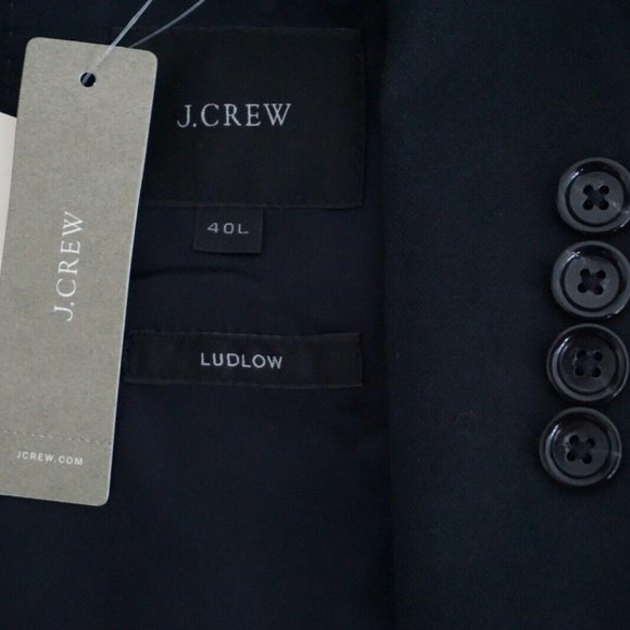 J. Crew Ludlow Black Caprini Cotton Sport Coat